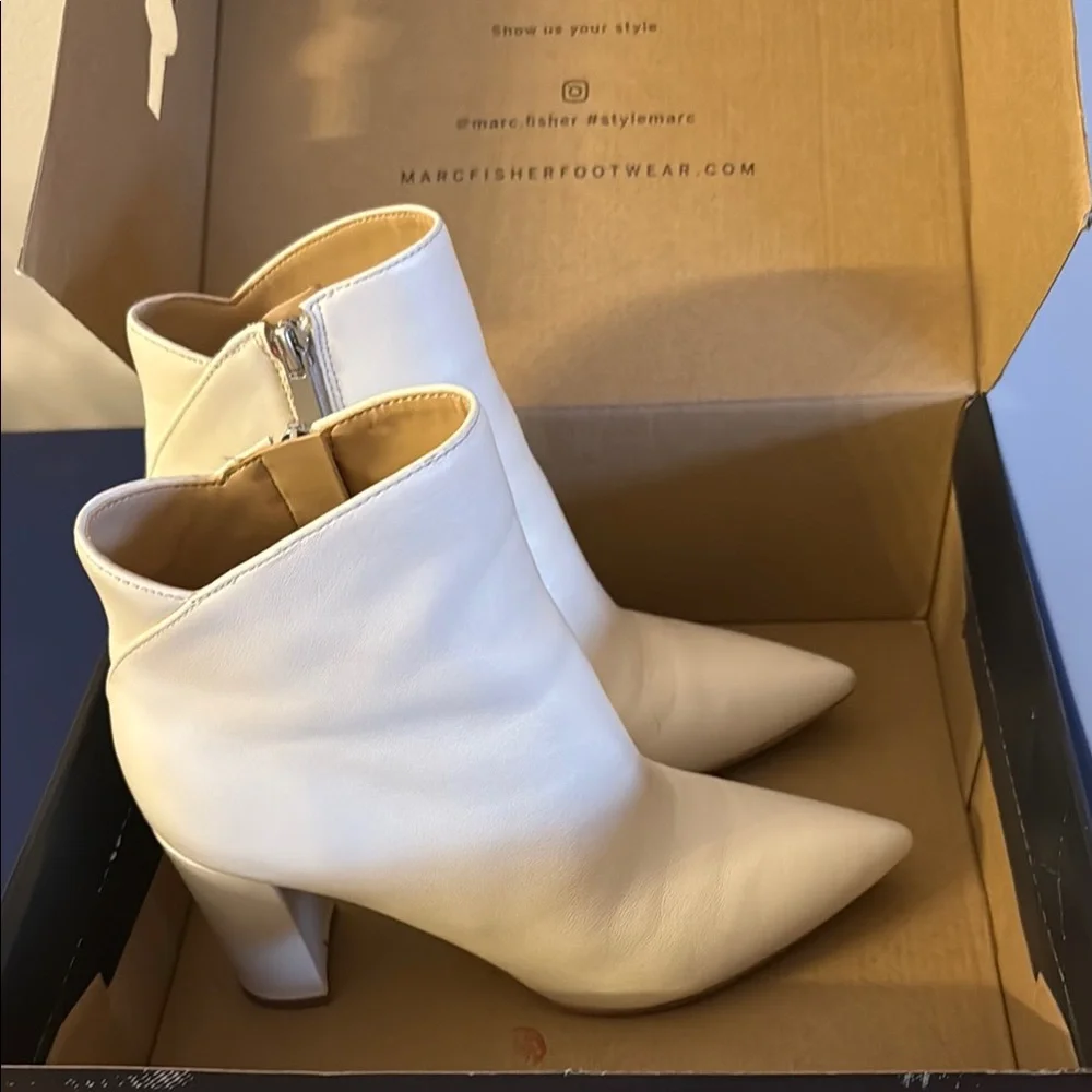 Mark Fisher Cream Ankle Boots - Picture 5 of 7
